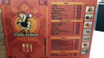 Pollo Leñero menu