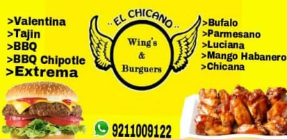 “el Chicano” Wings Burguers food