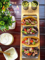 Fuego Rey Lounge Burger Tacos food