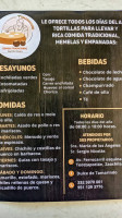 Comedor Tradicional Tamashiguidi menu