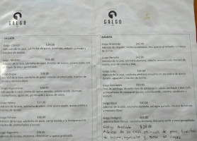 Galgo hot dogs gourmet menu