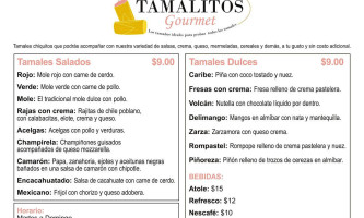 Los Tamalitos Gourmet menu