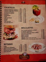 Llois menu