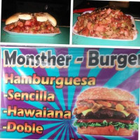 Monsther Burguer's food