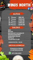 Wings Norths menu