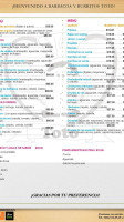 Barbacoa Y Burritos Toto menu