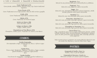 Las Mestizas- Pizzas Y Empanadas Argentinas menu