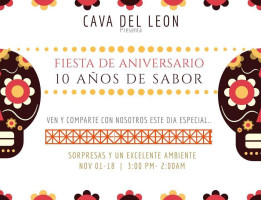 Cava Del León menu