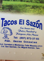 Tacos El Sazón inside