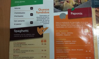 Pizzeria Minoni menu