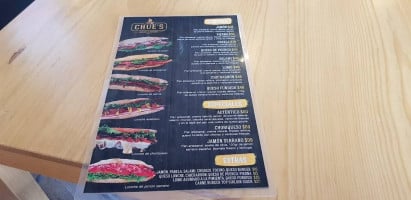 Chue's menu