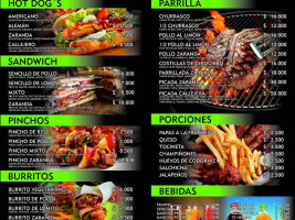 La Zaranda Food Music menu