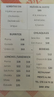 Las Famosas menu