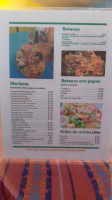 Comida Mexicana menu