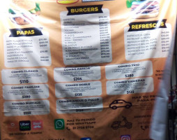 Las Che Burguer menu