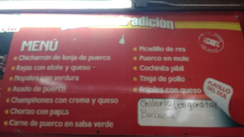 El Jacal De Las Gorditas menu