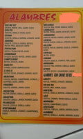 Taquería La Oriental menu