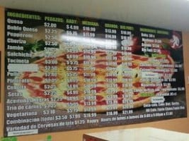 Big Foot Pizza menu