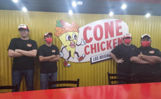 Cone Chicken inside