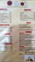 Lino's Comida Mexicana menu