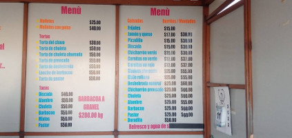 Barbacoa Y Burritos Toto menu