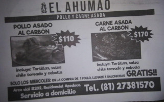 El Ahumao Pollo Y Carne Asada food