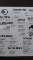 Nuriko Sushi Express Universidad menu