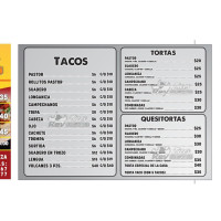 Tacos Rey Neza menu