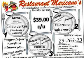 Mexicano's food