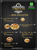 El Rincón Del Taco menu