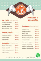 Alitas Delirantes menu