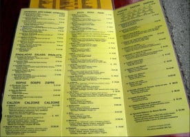 Pizza Rolandis menu