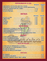 Taquería El Sonora menu