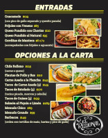 El Regional menu