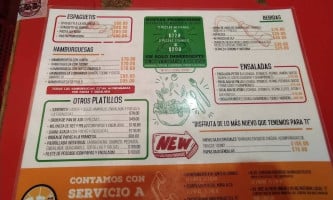 Peters Pizza menu