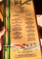 Sushi menu