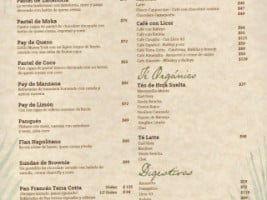 Terra-Cotta menu