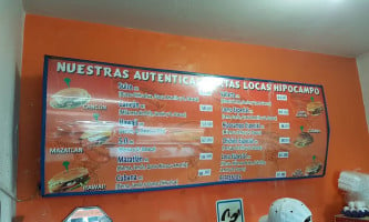 Tortas Locas Hipocampo menu