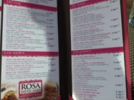 Rosa Mexicano menu