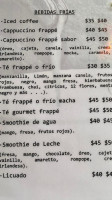 Paradise Coffee menu