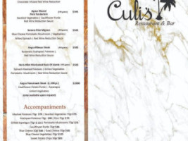 Culi's Restaurant & Bar menu