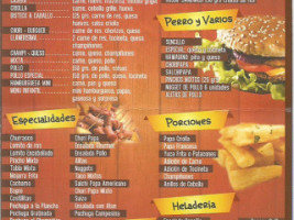 Hamburguesas Del Llano menu