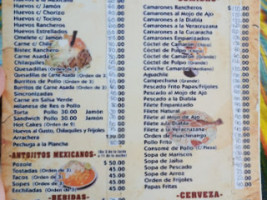 DONA CARMEN menu