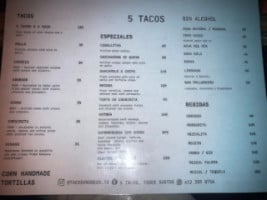 5 Tacos And A Beer menu