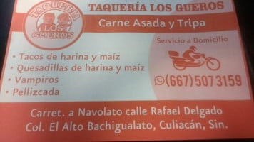 Taquería Los Güeros menu