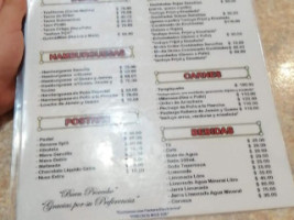 Lety’s menu