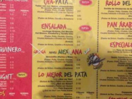 Tacos El Pata menu