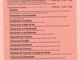 Marisqueria Hnos. Rivera menu