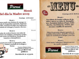 Pieros Pizza Pamplona menu