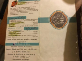 El Rincon De Elena menu